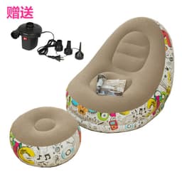 image-New thickened inflatable lazy sofa with footrest leisure sofa recliner portable storage air chair one piece