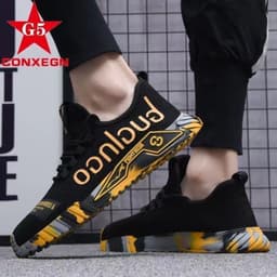 image-Men's Shoes Spring 2022 New Sports Shoes Men's Trend Casual All-match Breathable Junior High School Students Running Men's Shoes