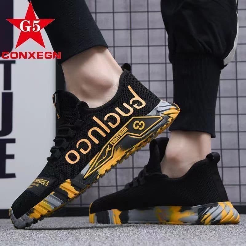 image-Men's Shoes Spring 2022 New Sports Shoes Men's Trend Casual All-match Breathable Junior High School Students Running Men's Shoes