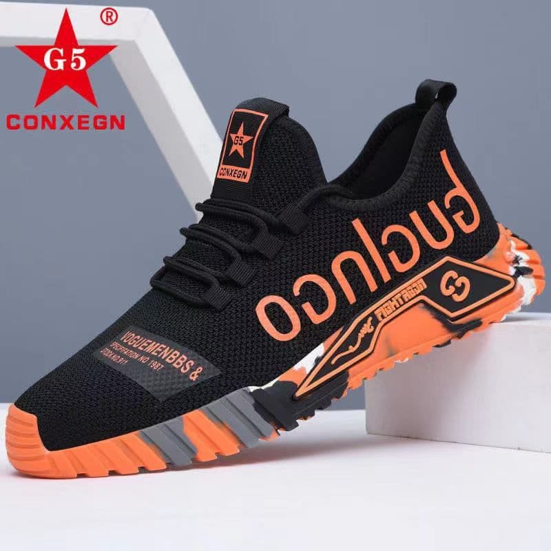 image-Men's Shoes Spring 2022 New Sports Shoes Men's Trend Casual All-match Breathable Junior High School Students Running Men's Shoes