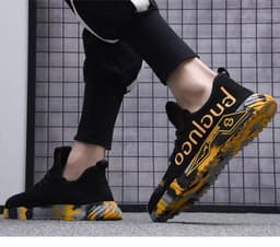 image-Men's Shoes Spring 2022 New Sports Shoes Men's Trend Casual All-match Breathable Junior High School Students Running Men's Shoes