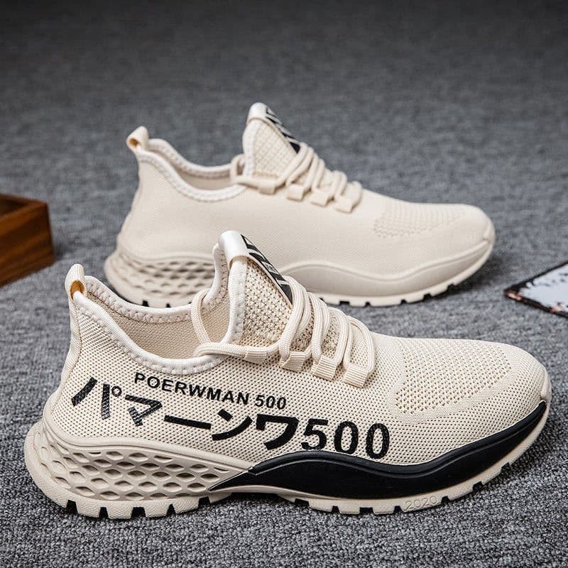 image-Men's Shoes Spring 2022 New Sports Shoes Men's Trend Casual All-match Breathable Junior High School Students Running Men's Shoes