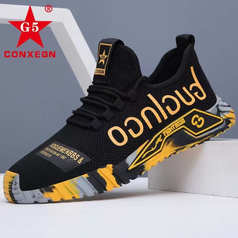 image-Men's Shoes Spring 2022 New Sports Shoes Men's Trend Casual All-match Breathable Junior High School Students Running Men's Shoes