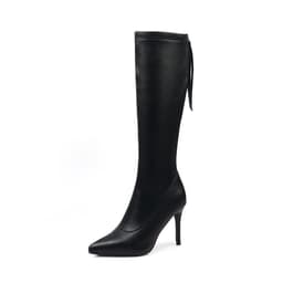image-Slender legs are thin and sexy pointed high boots 2020 autumn and winter new stiletto high-heeled boots women's net red elastic boots