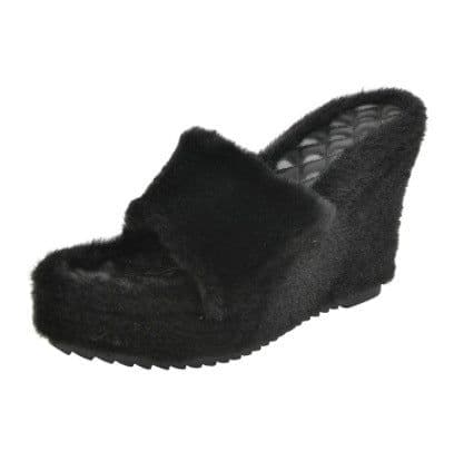 image-Cross-border foreign trade 2021 autumn new wool slippers flat wedge slippers European and American fashion outdoor women's shoes spot