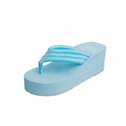image-2018 summer sandals and slippers ladies sequined flip-flops women's thick bottom wedge heel non-slip beach shoes platform shoes Korean version
