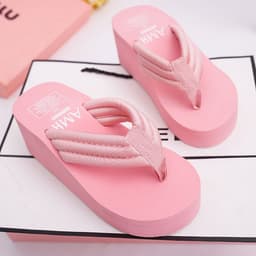 image-2018 summer sandals and slippers ladies sequined flip-flops women's thick bottom wedge heel non-slip beach shoes platform shoes Korean version