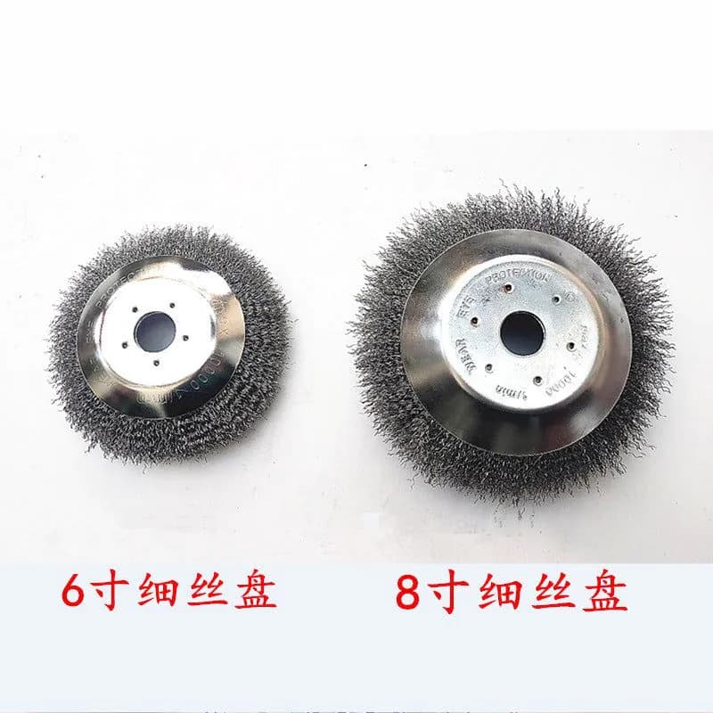 image-Lawn mower with 8-inch steel wire grass wheel kink 6-inch steel wire grass head accessories garden tools weeding brush plate