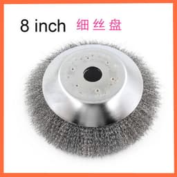 image-Lawn mower with 8-inch steel wire grass wheel kink 6-inch steel wire grass head accessories garden tools weeding brush plate