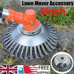 image-Lawn mower with 8-inch steel wire grass wheel kink 6-inch steel wire grass head accessories garden tools weeding brush plate