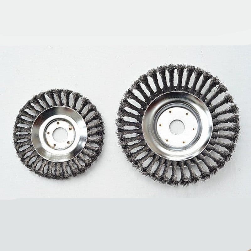 image-Lawn mower with 8-inch steel wire grass wheel kink 6-inch steel wire grass head accessories garden tools weeding brush plate