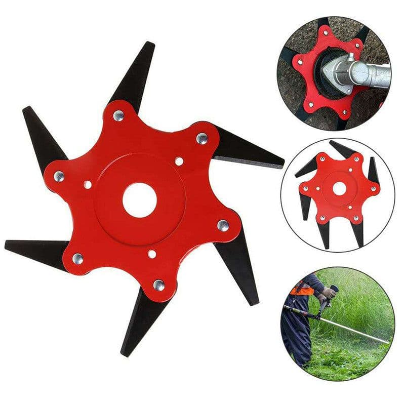 image-Lawn mower with 8-inch steel wire grass wheel kink 6-inch steel wire grass head accessories garden tools weeding brush plate