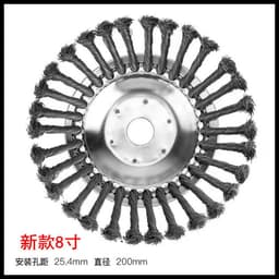 image-Lawn mower with 8-inch steel wire grass wheel kink 6-inch steel wire grass head accessories garden tools weeding brush plate