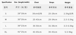 image-Manufacturers spot fashion breathable pet chest bag pet go out portable backpack dog backpack pet supplies