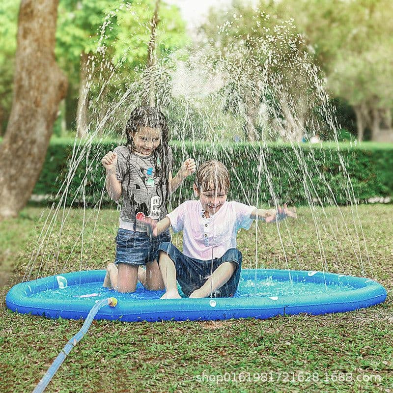 image-170CM outdoor lawn spray pad children play game pad spray pool baby toy water pad spray pool