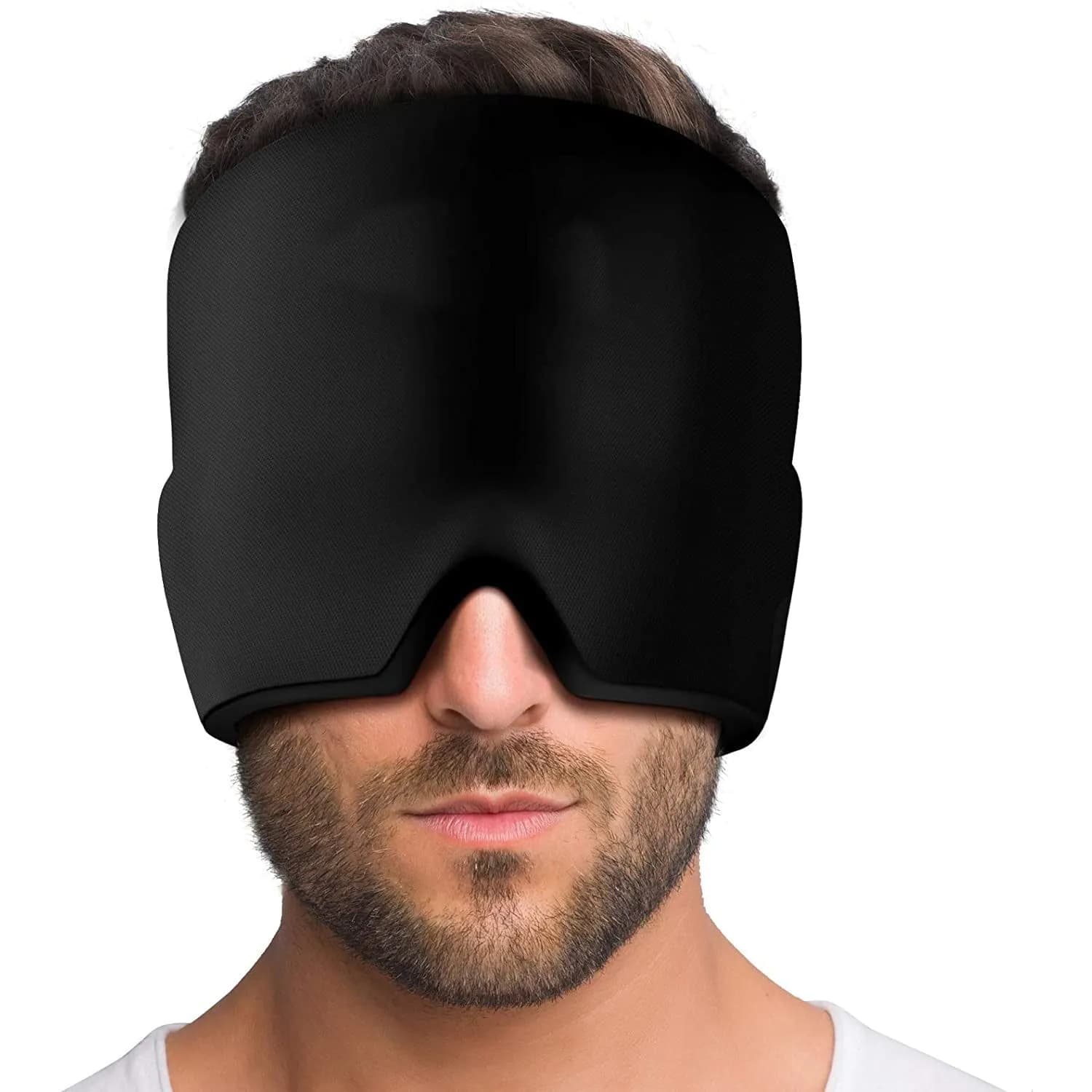 image-Physical cooling Multifunctional gel headache cap Jianshao headache migraine cold and hot compress headgear