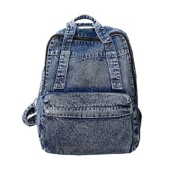 image-2022 denim schoolbag tide brand retro large-capacity student backpack male street canvas neutral hand-held backpack