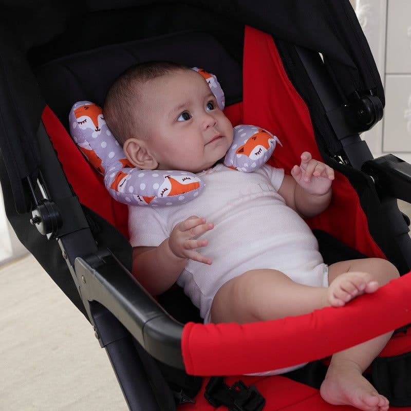 image-Baby head protector U-shaped pillow stroller fixed head pillow car seat sleep protection head and neck pillow wholesale