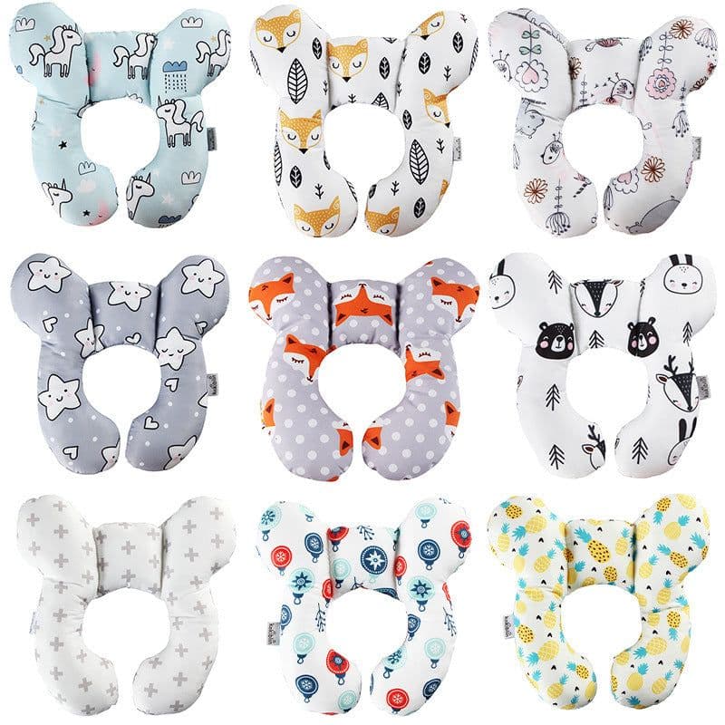 image-Baby head protector U-shaped pillow stroller fixed head pillow car seat sleep protection head and neck pillow wholesale
