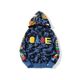 image-3D printing cross-border European and American new trendy brand shark head camouflage printing men and women couples all-match wholesale zipper to the end