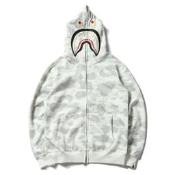 image-3D printing cross-border European and American new trendy brand shark head camouflage printing men and women couples all-match wholesale zipper to the end