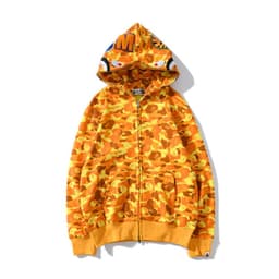 image-3D printing cross-border European and American new trendy brand shark head camouflage printing men and women couples all-match wholesale zipper to the end