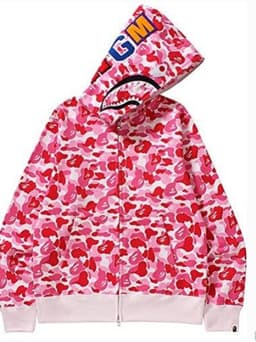 image-3D printing cross-border European and American new trendy brand shark head camouflage printing men and women couples all-match wholesale zipper to the end