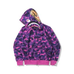 image-3D printing cross-border European and American new trendy brand shark head camouflage printing men and women couples all-match wholesale zipper to the end