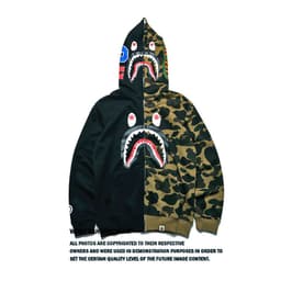 image-3D printing cross-border European and American new trendy brand shark head camouflage printing men and women couples all-match wholesale zipper to the end