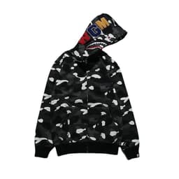 image-3D printing cross-border European and American new trendy brand shark head camouflage printing men and women couples all-match wholesale zipper to the end