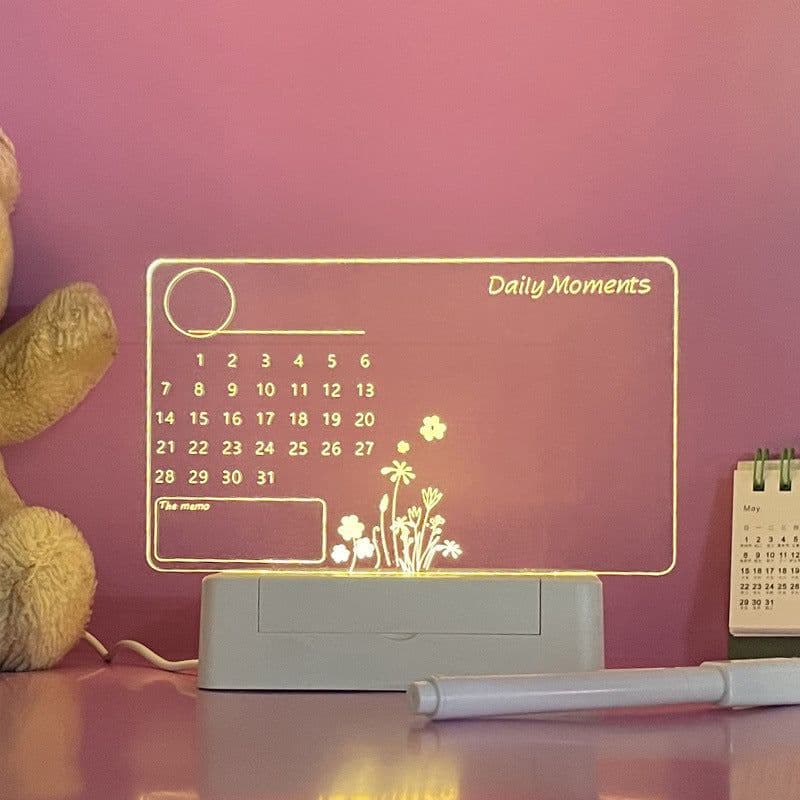 image-Acrylic night lamp table lamp bedside creative birthday gift company event gift note message writing board