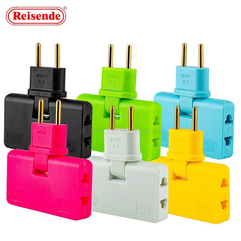 image-180-degree European regulation rotary wireless one-turn three-socket European standard European one-to-three socket converter conversion head