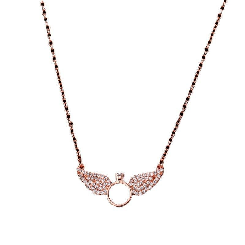 image-European and American foreign trade micro-set zircon diamond ring pendant collarbone chain simple creative jewelry manufacturers wholesale