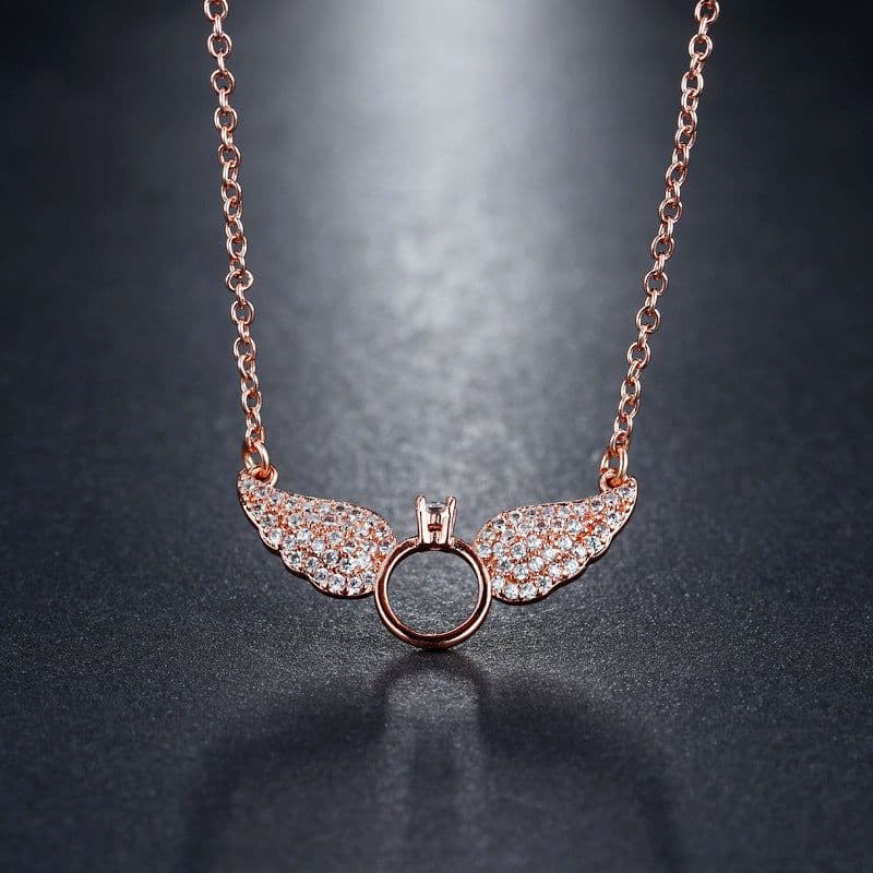 image-European and American foreign trade micro-set zircon diamond ring pendant collarbone chain simple creative jewelry manufacturers wholesale
