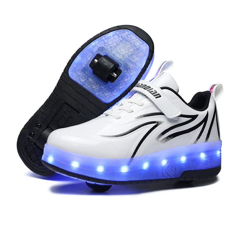 image-Foreign trade skates spot wholesale on behalf of boys and girls adult burst shoes single wheel LED colorful lights manufacturers