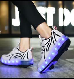 image-Foreign trade skates spot wholesale on behalf of boys and girls adult burst shoes single wheel LED colorful lights manufacturers