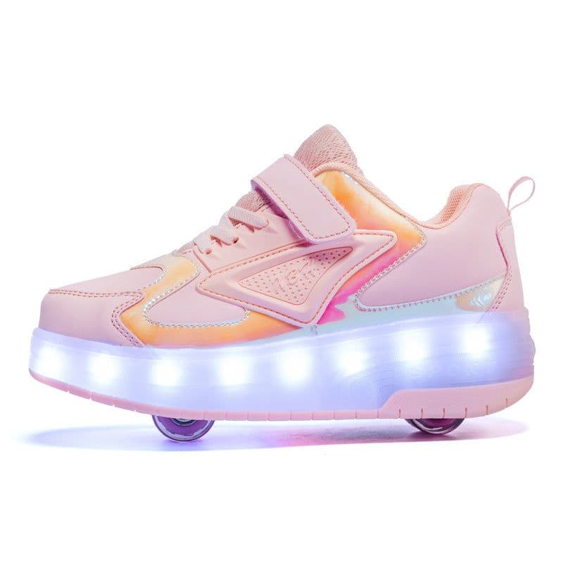 image-Foreign trade skates spot wholesale on behalf of boys and girls adult burst shoes single wheel LED colorful lights manufacturers
