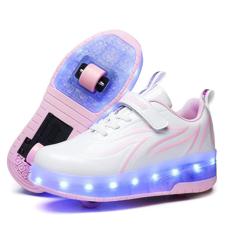 image-Foreign trade skates spot wholesale on behalf of boys and girls adult burst shoes single wheel LED colorful lights manufacturers