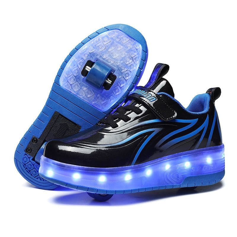 image-Foreign trade skates spot wholesale on behalf of boys and girls adult burst shoes single wheel LED colorful lights manufacturers