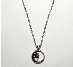 image-Stainless steel compass retro necklace pendant European and American retro titanium steel punk pendant men's pendant wholesale