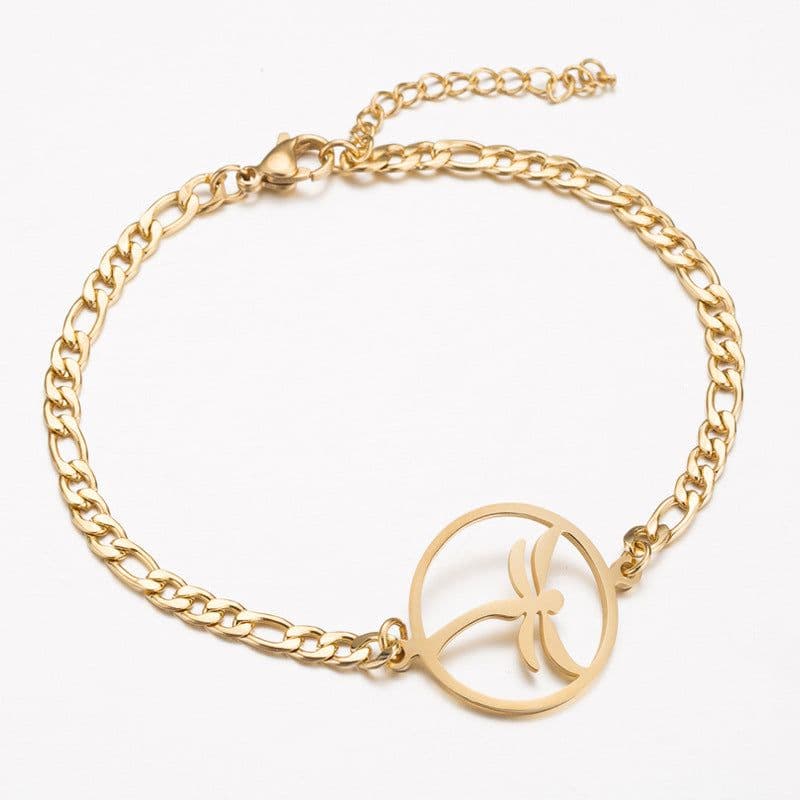 image-New circle dragonfly bracelet fashion simple Korean version female student bracelet ins wild fresh accessories jewelry