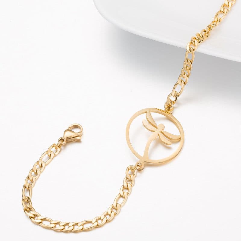 image-New circle dragonfly bracelet fashion simple Korean version female student bracelet ins wild fresh accessories jewelry