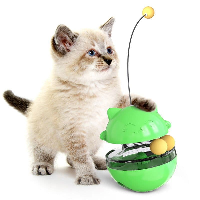 image-Pet supplies Amazon cat turntable teasing cat stick toy swing tumbler leaking food ball self-healing slow food device