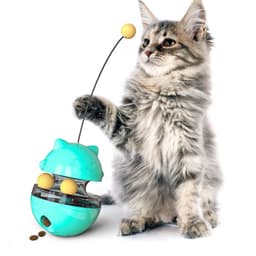 image-Pet supplies Amazon cat turntable teasing cat stick toy swing tumbler leaking food ball self-healing slow food device