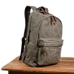 image-Muchuan cloth bag ladies oil wax canvas bag retro outdoor backpack large capacity backpack men's mountaineering school bag