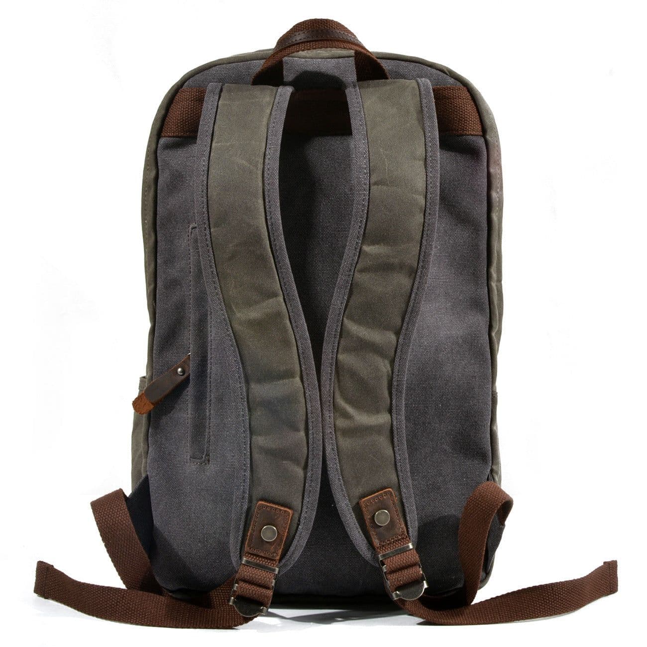 image-Muchuan cloth bag ladies oil wax canvas bag retro outdoor backpack large capacity backpack men's mountaineering school bag