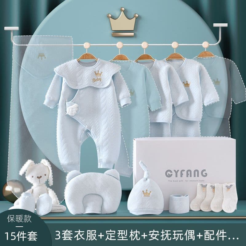 image-Baby Gift Box Set Newborn Gift Full Moon Gift Baby Clothing Newborn Supplies Spring Autumn Winter