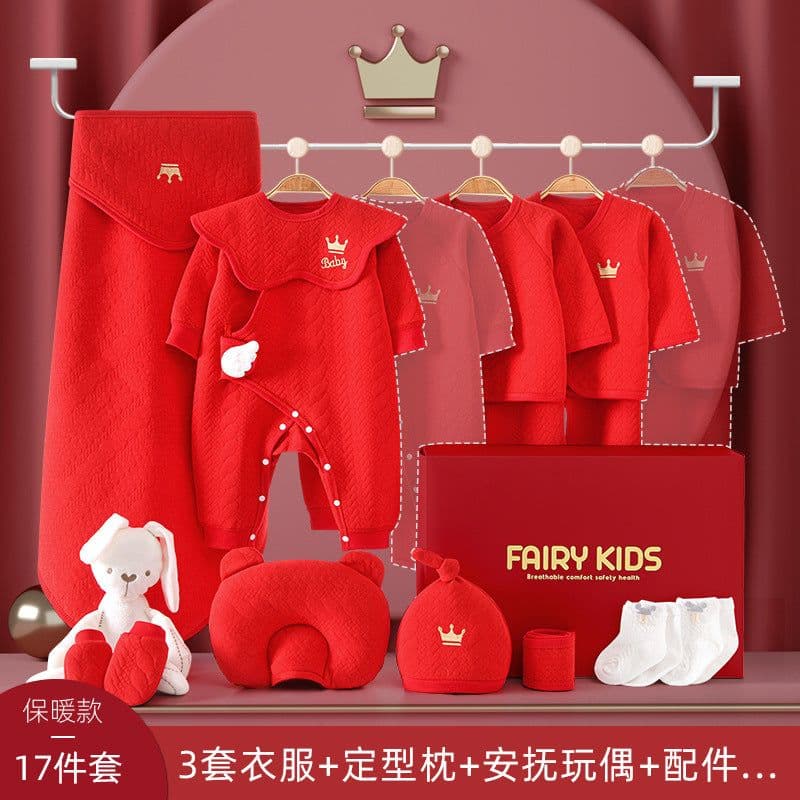 image-Baby Gift Box Set Newborn Gift Full Moon Gift Baby Clothing Newborn Supplies Spring Autumn Winter