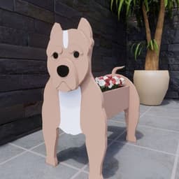 image-Bulldog PVC pet dog flower pot indoor and outdoor garden ornaments foreign trade supply Europe and the United States special push