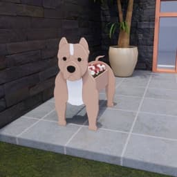 image-Bulldog PVC pet dog flower pot indoor and outdoor garden ornaments foreign trade supply Europe and the United States special push